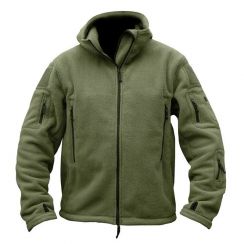 2PCS Fleece Thermal Army Tactical Jacket with Hood for Winter