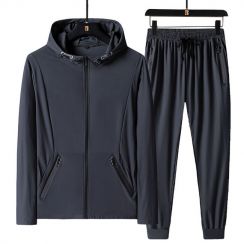 Gym Fitness Tracksuit 2 Piece Man Sports Sweatsuit Set