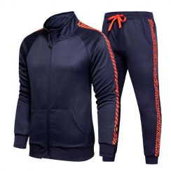 3 Sets of Athletic Polyester Jogger Sweatsuit for Mens Gym Running